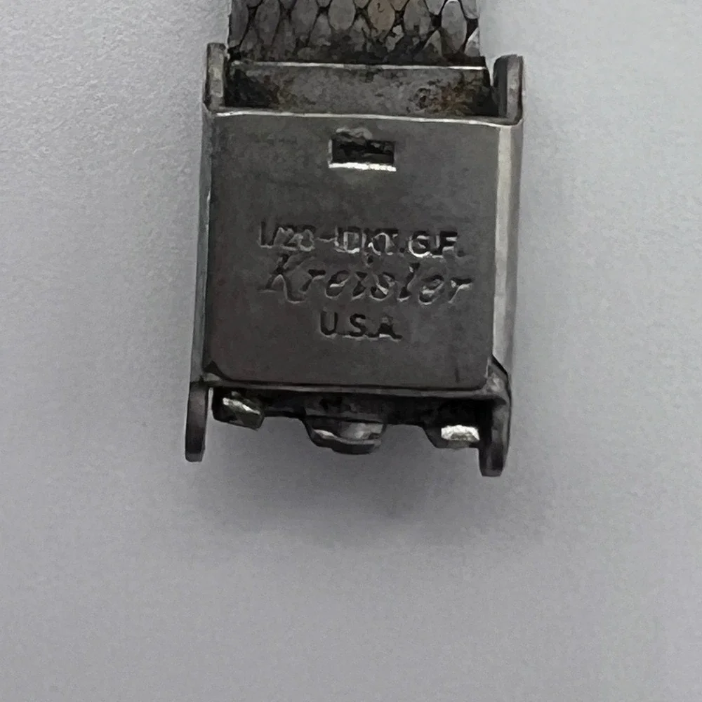 Bulova Vintage Cocktail Watch Womens Silver 10K RGP Mesh Band Needs Battery